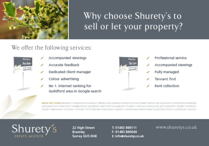 Shurety’s Estate Agents – Editorial